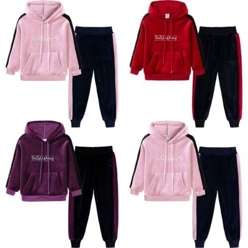 Toddler Girl Clothes Kids Sport Suits Children Clothes Sets hooded tops+Pants 2Pcs Girls Clothes Tracksuits For Girls XT-440