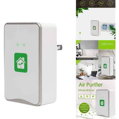 Pluggable Air Purifier Negative Ion Generator Filterless Ionizer Purifier Clean Allergens,Pollutants,Mold,Odors