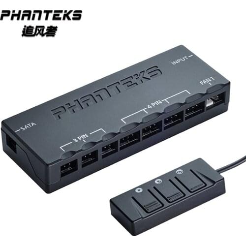 PHANTEKS PWM HUB 3PIN/4PIN Fan Speed Control,Support Motherboard And Manual Control Spliter Max x15 Fan,PH-PWHUB_02