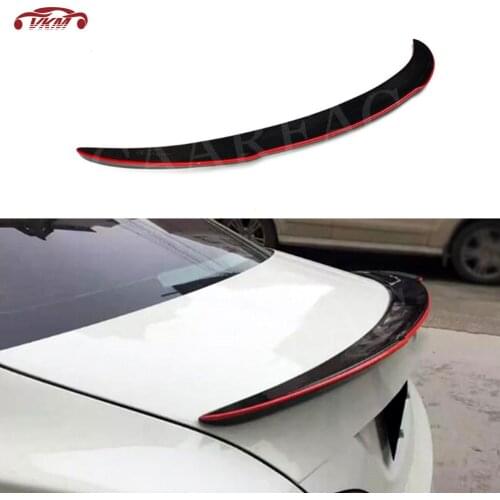 For Benz CLA AMG W117 Spoiler With Red Line For Mercedes-Benz CLA Class CLA180 200 CLA45 2013-19 Rear Spoiler Trunk Trim Wings