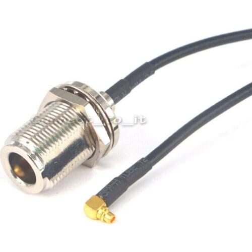 10 Pieces RF Coax Adapter N Female Bulkhead Jack to MMCX Male Plug Connector Pigtail Cable 20CM