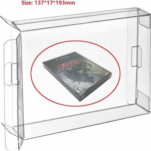 Ruitroliker 10Pcs Clear Protection Case Sleeve CIB for GameCube Games Cartridge box