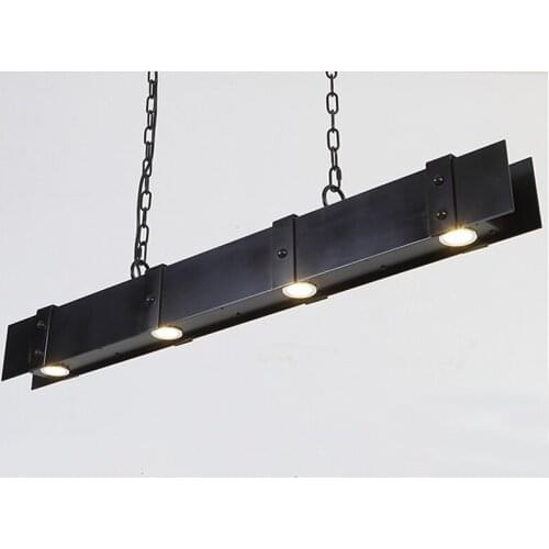 3W GU10 Bulb Industrial Chandelier Light Fixture Black Retro Loft Metal Hanging Lamp Restaurant Bar Cafe Vintage Lighting PL629