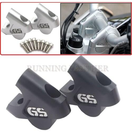 32mm CNC MachiningHandlebar Risers Bar Clamp Extend Adapter With Bolts for BMW R 1200 GS R1200 GS ADV 2014-2017 R1200GS LC