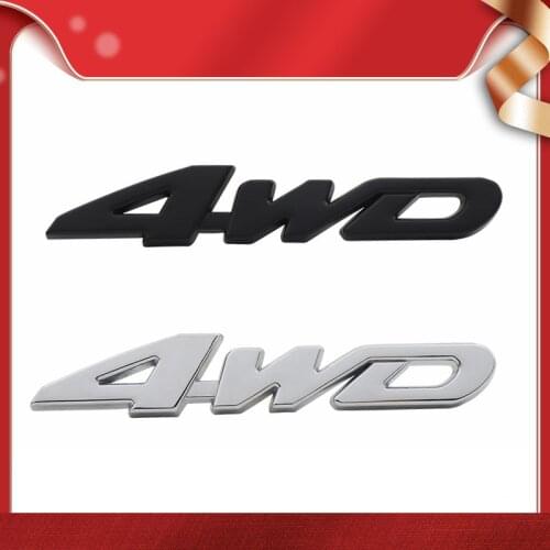 3D Premium 4WD Displacement for All 4 Wheel Drive SUV Off-road car Hood Fender trunk Rear Bonnet Nameplate Emblem Badge Sticker