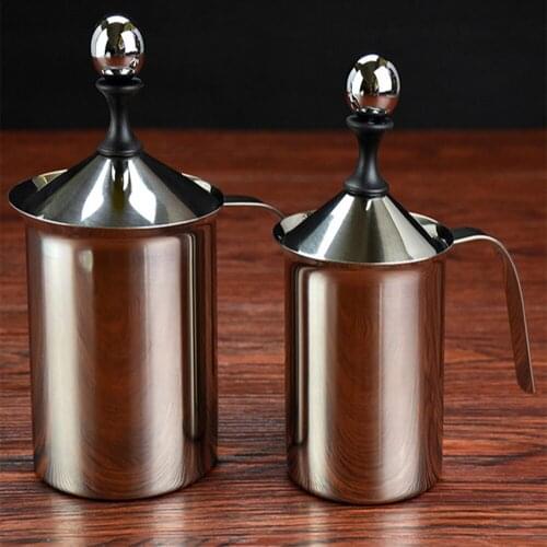 400cc Milk Frother Stainless Steel Double Manual Milk Frother Coffee Milk Frother Milk Frother Cup Milk Frother