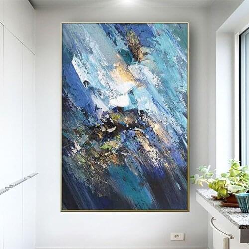 Abstract knife graffiti picture home decoration wall art hand-painted flower canvas oil painting free shipping entrance poster