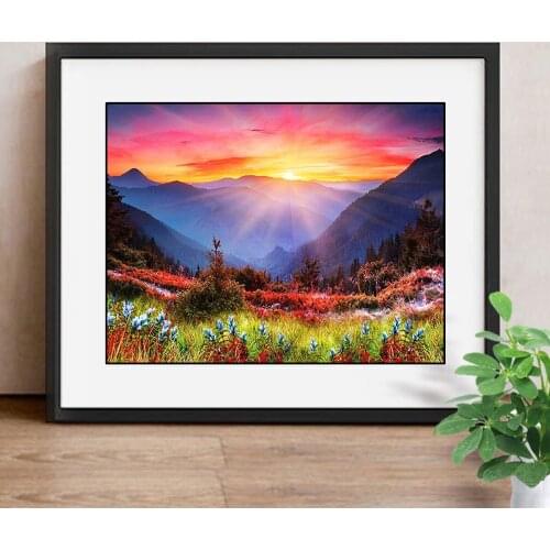 Diamond Paintings Landscape Diamond Mosaic Mountain Full Drill Diamond Embroidery Cross Stitch Picture Of Rhinestones
