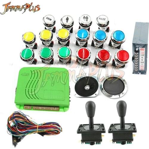 Arcade cabinet game kit 3D 2323 in 1 Game Board with happy joystick 12V LED Buttons Power Supply Speaker 28P JAMMA wire