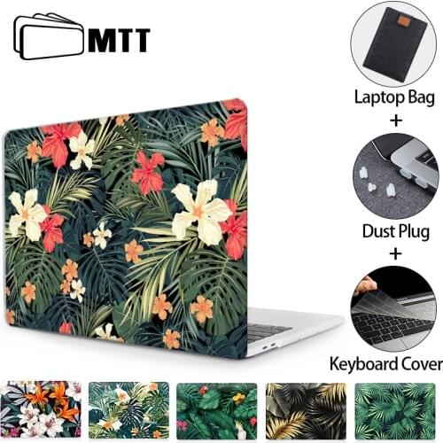 MTT Laptop Case For Macbook Pro 13 15 16 inch With Touch Bar Tropical Plants Cover For mac book Air 11 13 12 inch Funda a2179