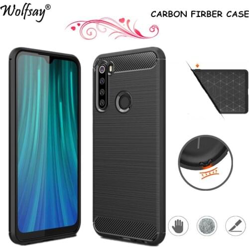 Carbon Fiber Cover For Xiaomi Redmi Note 8 2021 Case Redmi Note 8 2021 Rubber Bumper Silicon Cover For Redmi Note 8 2021 Case
