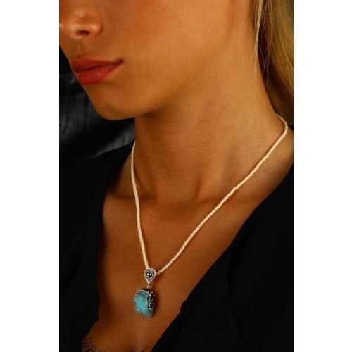 Dr Stone Natural Stone Women 'S Quartz and Pearl Necklace Z121AR127 202320881