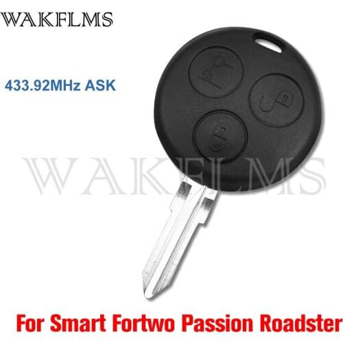 For MERCEDES-BENZ Smart Fortwo Passion Roadster City 2000 2001 2002 2003 2004 2005 2006 433MHz Remote Car Key Fob