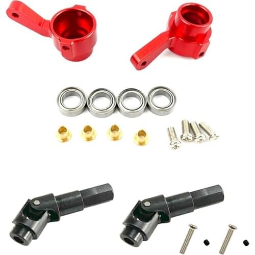 For WPL C14 C24 C34 B14 B16 B24 B36 MN D90 MN99S RC Car Parts Metal Steering Cup Universal Drive Shaft Set