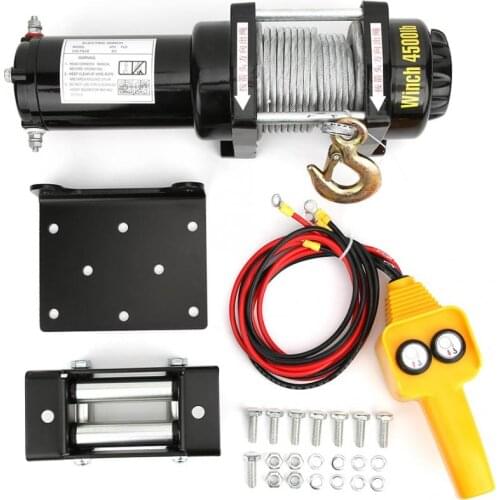 12V 4500l Electric Winch Workshop Garage Hoist Scaffolding Cars Off-Road Engines Lift Winch
