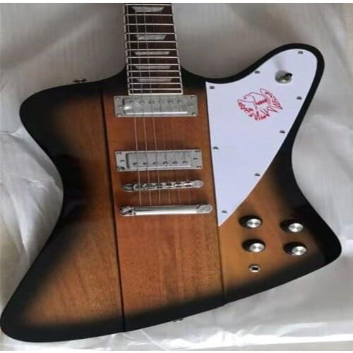 High quality Firebird electric guitar, black gradient body, body neck integrated connection, free transportation