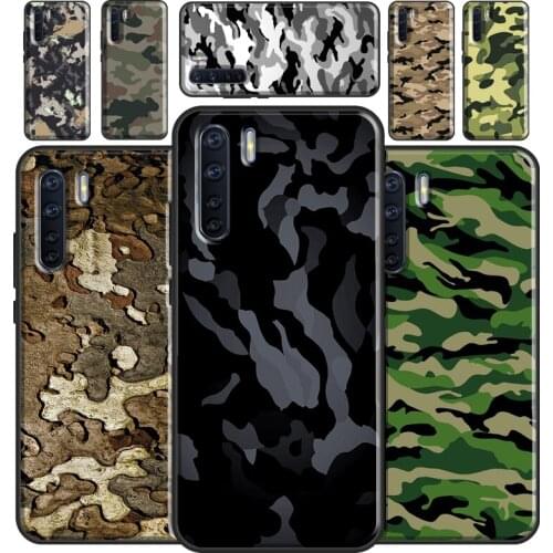 Camo Camouflage Case For OPPO A5 A9 2020 A31 A53 A52 A72 A15 A83 A91 A93 A1K A5S Find X3 Pro Reno2 Z Cover