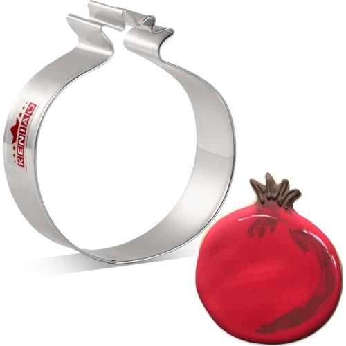 KENIAO Pomegranate Cookie Cutter - 8 x 8.4 CM Fruit Biscuit Fondant Bread Pancake Molds - Stainless Steel