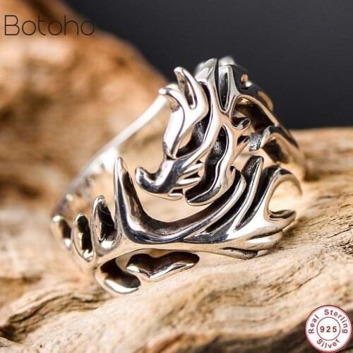 New Initial Promise Couple Adjustable Ring 100% 925 Sterling Silver colour Jewelry Men Women Hollow Flame dragon Engagement Ring