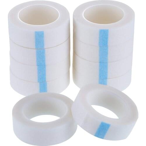 10 Rolls Isolation Eyelash Extension Eye Pads Tape White Paper Under Patch Non-woven Wrap False Eyelash Make Up Tools