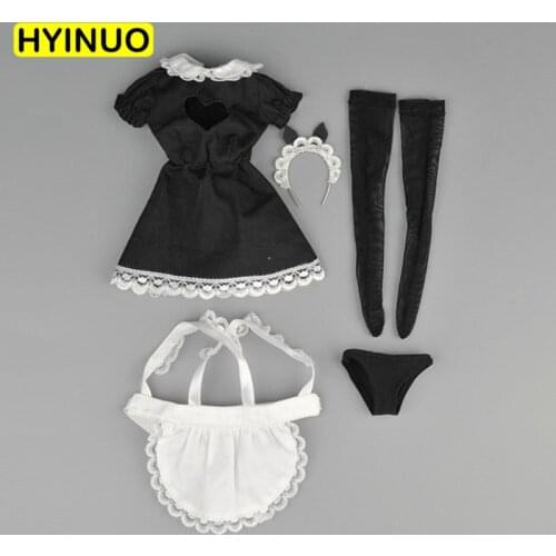 1/6 Scale ZY5016 Sexy Female Maid Outfit Women Sexy Babysitter Through the Chest Clothes Clothing Set F12"Action Figure GirlBody
