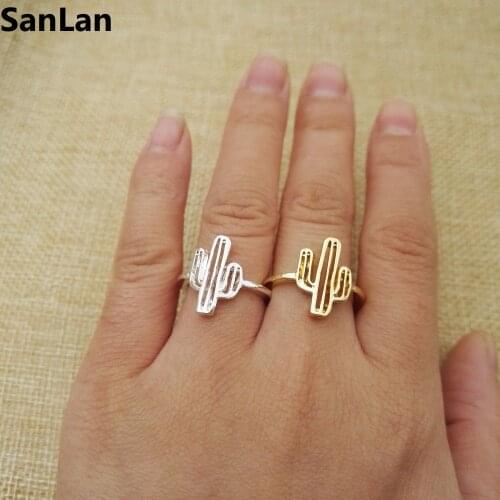 Fashion 20pcs NEW arrival adjustable rings Cactus Ring For Women Party Cacti Tree Ring Jewelry SanLan