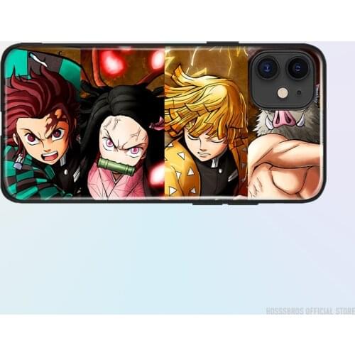Killer Team Kimetsu no Yaiba Soft Silicone Glass for iPhone SE 6 6s 7 8 Plus X XR XS 11 12 Mini Pro Max Phone Case Cover Shell