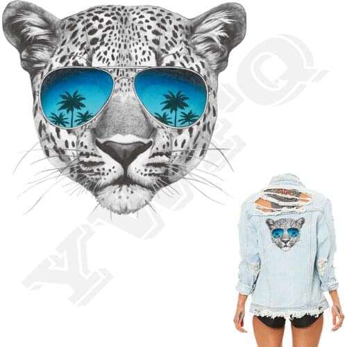 Iron On Patches Summer Tiger Parches Ropa A-Level Washable T-Shirt Diy Decoration Easy Print By Household Irons Patches