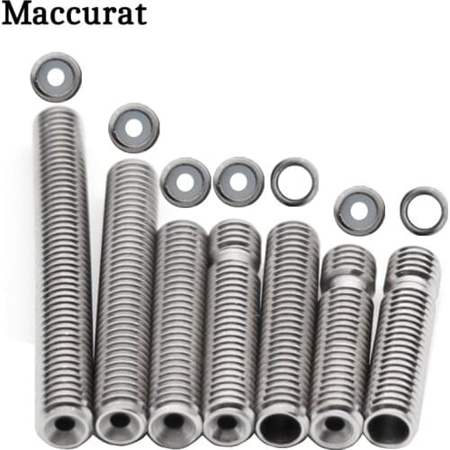 Stainless Steel Throat Long M6 30mm 40mm 50mm Threaded For MK8 MK9 1.75mm Filament 3D Printers Parts Tube Full Metal Part 4.1