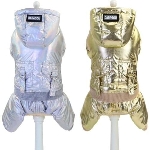 Pet dog Clothes, Autumn and Winter Space Cotton-Padded Clothes, Suitable for Small and Medium-sized Dogs Thicker Cotton Coat