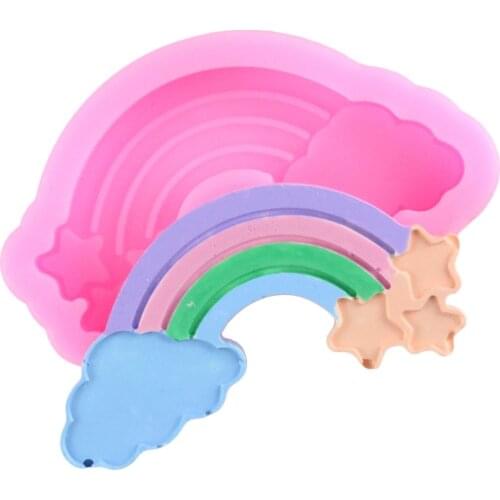 Rainbow Silicone Molds Balloon Cupcake Fondant Molds Baby Birthday Cake Decorating Tools Candy Clay Chocolate Gumpaste Moulds