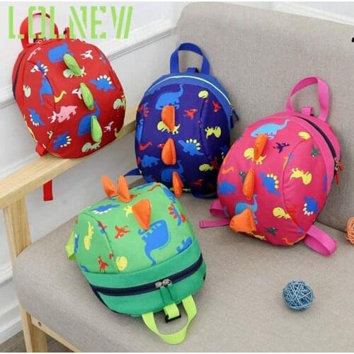 Children Cute Dinosaur Kids Bags Kindergarten Preschool Backpack for Boys Girls School Bags Toddler Backpack with Safety Harness