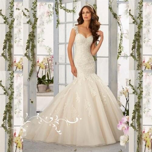 Sexy backless vestido de noiva Tulle Lace Appliques With Beaded Straps Sweep Train 2018 Mermaid mother of the bride dresses