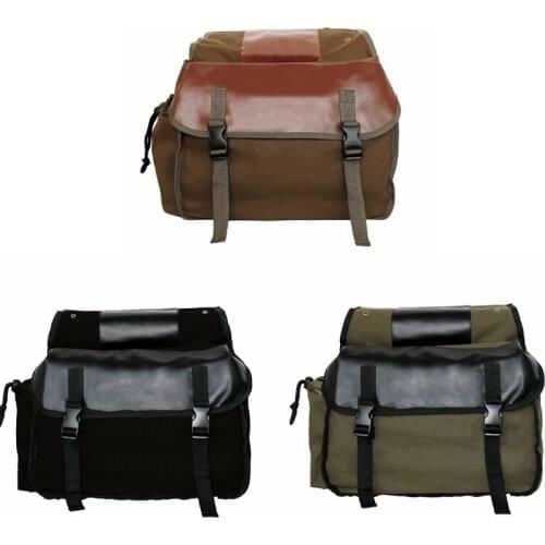 Universal Saddlebag for Motorcycle Bag Canvas Back Seat Luggage Bags For Sportster XL883 1200 for Honda For KAWASAKI