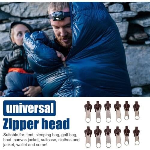 12pcs Universal Zipper Slider Clothes Sleeping Bag Backpack Zip Replacement Slider Teeth Rescue New Design Zippers Sewing Cloth