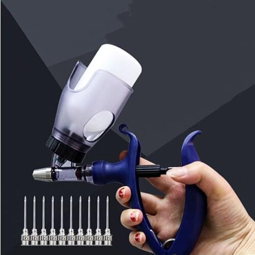 Muduo 5ml Veterinary Continuous Syringe Adjustable Continuous Vaccine Injection Device for Chicken, Pig, Cattle and Sheep