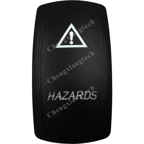 DC12V 24V Marine Grade HAZARDS Rocker Switch White Led lamp 3 Pin ON/OFF SPST Waterproof IP66