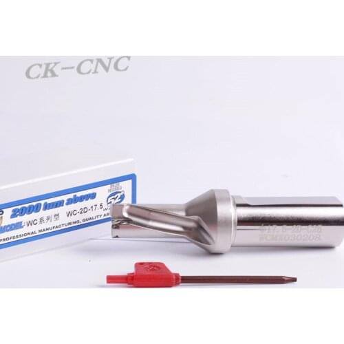 Hight quality WC-2D-17.5 C25 U drill indexable drill CNC TOOL 17.5mm-2D Machining length=35mm for WCMX03 0208 insert