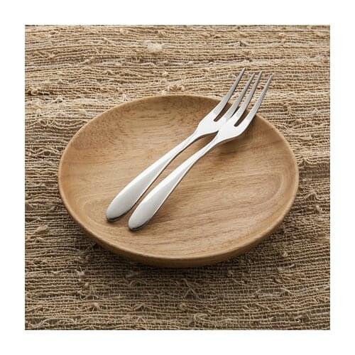 Brand High Quality 304 Stainless Steel Fruit Two-tine Fork Tableware Cake Dessert Forks Cutlery Creative 1 Piece Wholesale Price