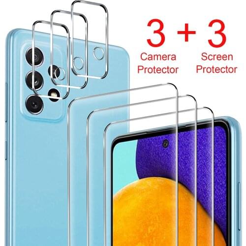 6 in 1 Tempered Glass For Samsung Galaxy A12 A42 A32 A52 A72 A01 A12 A31 A41 A51 A71 A30 A50 A70 A30S A20S A50S Screen Protector