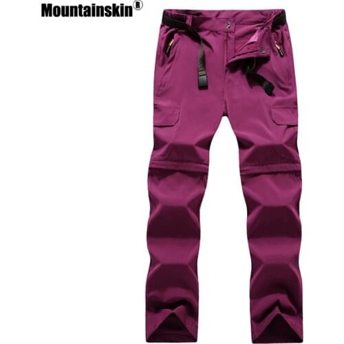 Mountainskin Womens Summer Quick Dry Removable Pants Outdoor Sport Trousers Hiking Trekking Fishing Camping Female Shorts VB047