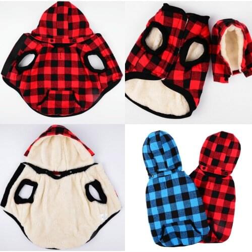Dog Winter Grid Clothes Labrador Medium Large Big Dogs Pets Plaid Clothing Two-legged Coat Ropa Para Perro Jackets Chihuahua