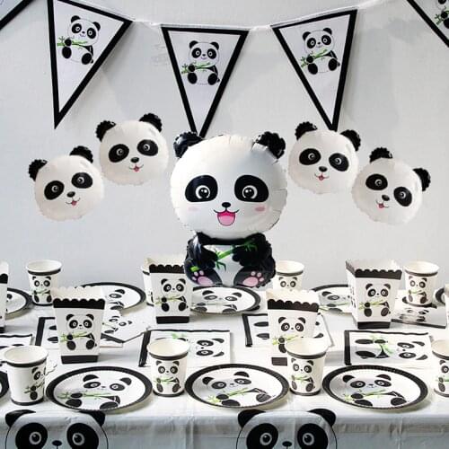 1Pc Panda Birthday Foil Balloons Birthday Party Decoration Kids Bamboo Forest Animal Inflatable Baloon Baby Shower Decor Globos