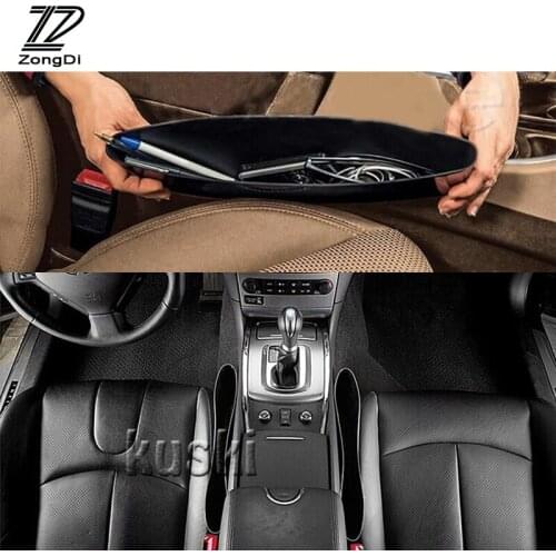 ZD 2pcs Car Styling Seat Gap Pocket Box Seat Covers for Toyota Avensis Rav4 Audi Q5 A6 Renault Captur Skoda Yeti Ford Mondeo