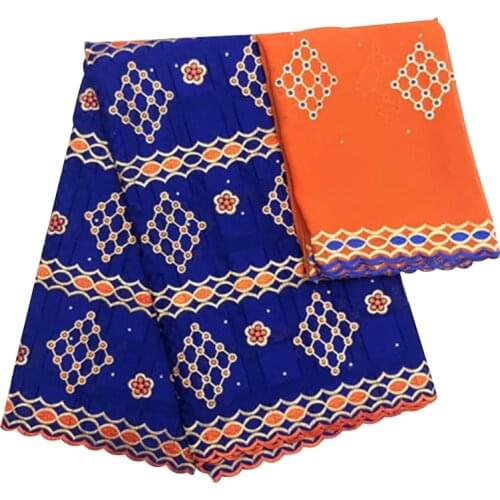 2021 High Quality Swiss Voile Lace African Cotton Materials Embroidered Dry Lace Fabric Nigerian Dress For Wedding 5+2 yards/lot