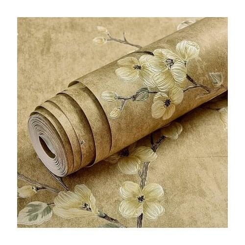Stereo Flower 3d wall Stickers Retro American Country Garden Wallpaper Self-adhesive Bedroom Living Room Background Wallpaper