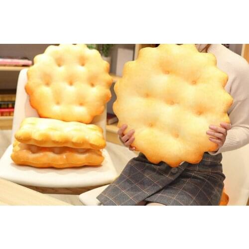 40cm Creative cartoon cookie shape cushion Toy plushed cookie pillow Office chair cushion Christmas gift