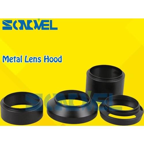 49mm Standard/Telephoto/Wide Angle/Vented Curved Metal Lens Hood Kit Set For Canon EOS M10 M6 M5 M3 M2 With EF-M 15-45mm lens