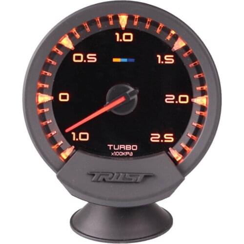 74mm Digital LED Car Turbo Boost Gauge Turbocharger Meter Display 1-2.5 Bar with Sensor 12V