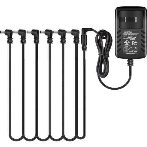 6 Way Power Adaptor Guitar effect pedal adapter Pedal Power 9V Supply accessories Cables Adapter Daisy Chain Wire US Plug pod